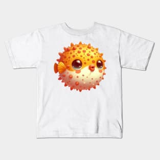 Cute Puffer Fish Kids T-Shirt